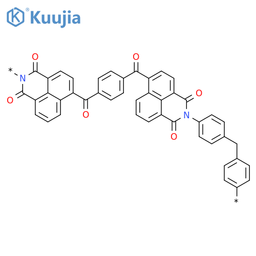 Poly[(1,3-dioxo-1H-benz[de]isoquinoline-2,6(3H)-diyl)carbonyl-1,4-phenylenecarbonyl(1,3-dioxo-1H-benz[de]isoquinoline-6,2(3H)-diyl)-1,4-phenylenemethylene-1,4-phenylene] structure