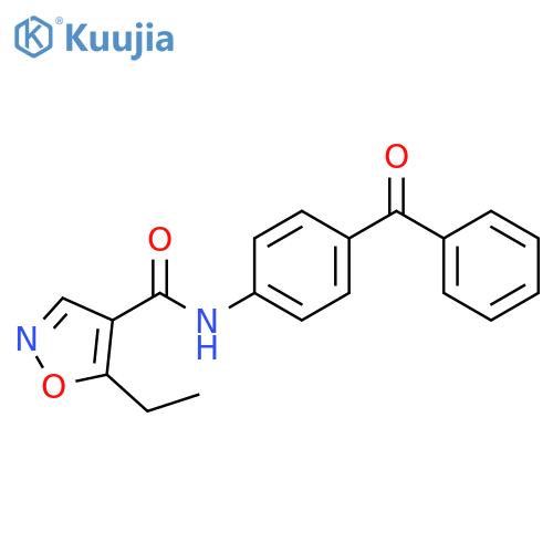 4-Isoxazolecarboxamide, N-(4-benzoylphenyl)-5-ethyl- structure
