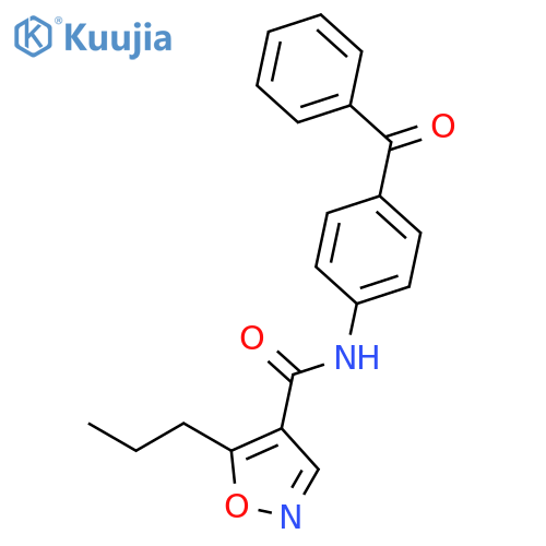4-Isoxazolecarboxamide, N-(4-benzoylphenyl)-5-propyl- structure