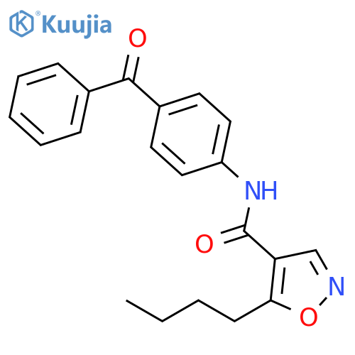 4-Isoxazolecarboxamide, N-(4-benzoylphenyl)-5-butyl- structure