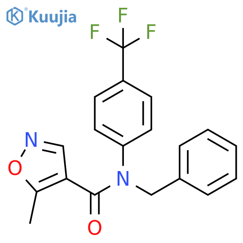 4-Isoxazolecarboxamide,5-methyl-N-(phenylmethyl)-N-[4-(trifluoromethyl)phenyl]- structure