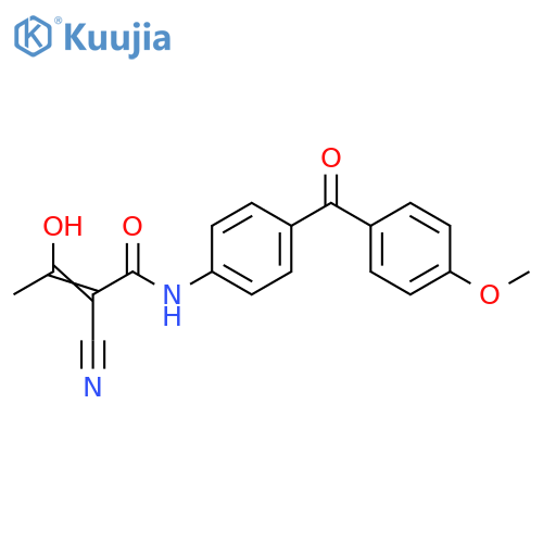 2-Butenamide, 2-cyano-3-hydroxy-N-[4-(4-methoxybenzoyl)phenyl]- structure