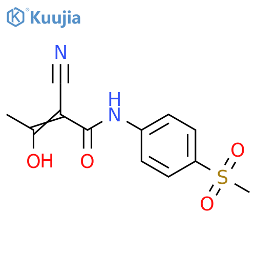 2-Butenamide, 2-cyano-3-hydroxy-N-[4-(methylsulfonyl)phenyl]- structure