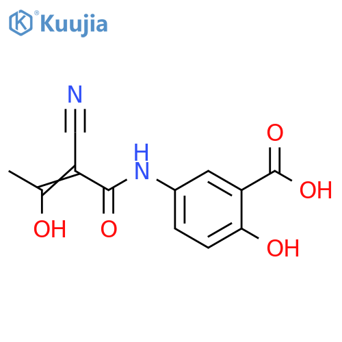 Benzoic acid, 5-[(2-cyano-3-hydroxy-1-oxo-2-butenyl)amino]-2-hydroxy- structure
