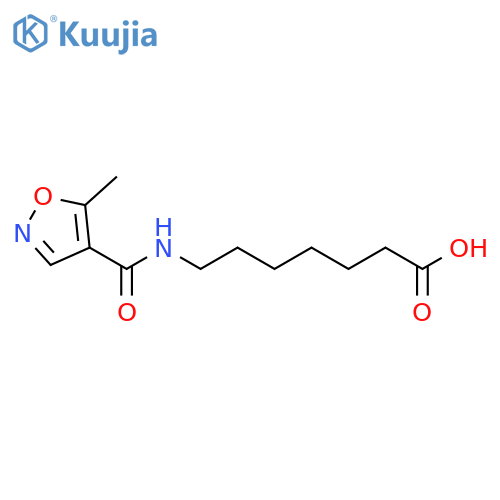 Heptanoic acid, 7-[[(5-methyl-4-isoxazolyl)carbonyl]amino]- structure