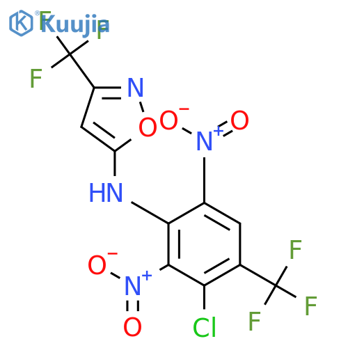 5-Isoxazolamine,N-[3-chloro-2,6-dinitro-4-(trifluoromethyl)phenyl]-3-(trifluoromethyl)- structure