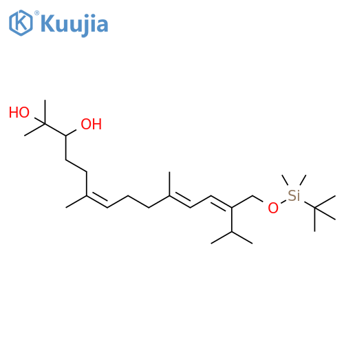 6,10,12-Pentadecatriene-2,3-diol, 13-[[[(1,1-dimethylethyl)dimethylsilyl]oxy]methyl]-2,6,10,14-tetramethyl-, (Z,E,E)- (9CI) structure