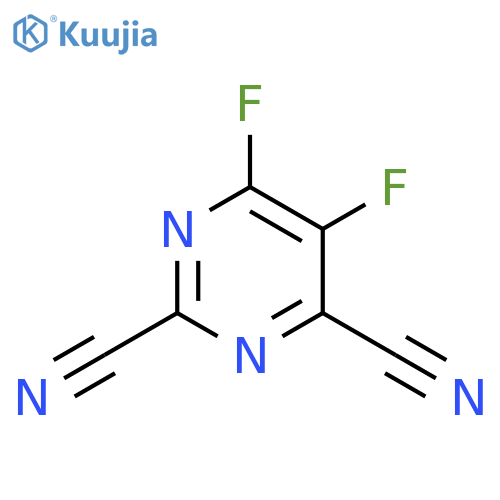 2,4-Pyrimidinedicarbonitrile, 5,6-difluoro- structure