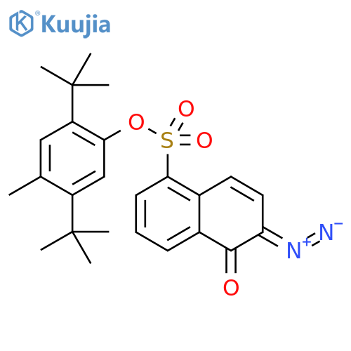 1-Naphthalenesulfonic acid, 6-diazo-5,6-dihydro-5-oxo-,2,5-bis(1,1-dimethylethyl)-4-methylphenyl ester structure