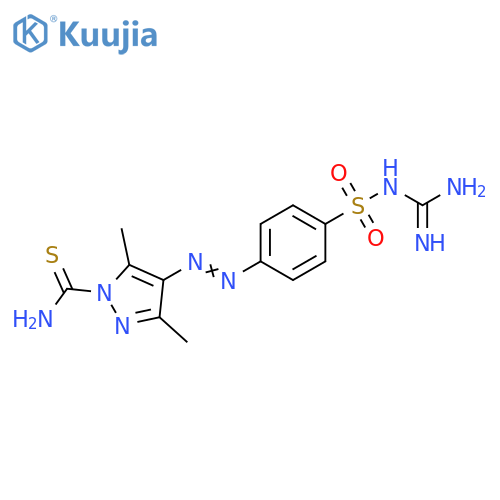 1H-Pyrazole-1-carbothioamide,4-[[4-[[(aminoiminomethyl)amino]sulfonyl]phenyl]azo]-3,5-dimethyl- structure
