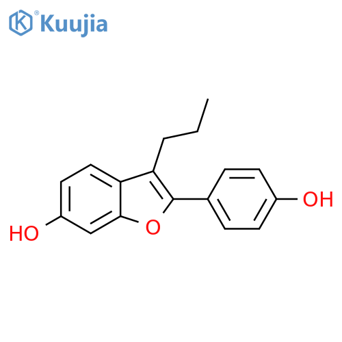 6-Benzofuranol, 2-(4-hydroxyphenyl)-3-propyl- structure