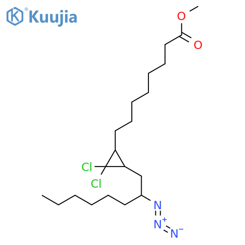 Cyclopropaneoctanoic acid, 3-(2-azidooctyl)-2,2-dichloro-, methyl ester structure