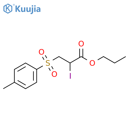 Propanoic acid, 2-iodo-3-[(4-methylphenyl)sulfonyl]-, propyl ester structure