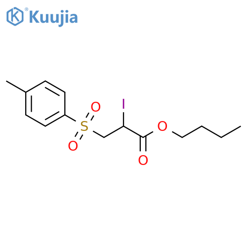 Propanoic acid, 2-iodo-3-[(4-methylphenyl)sulfonyl]-, butyl ester structure