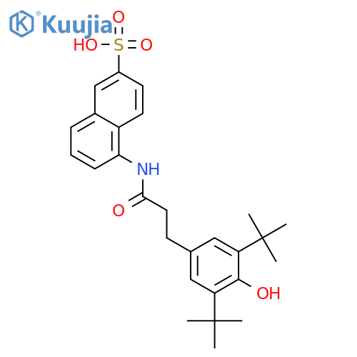 2-Naphthalenesulfonic acid,5-[[3-[3,5-bis(1,1-dimethylethyl)-4-hydroxyphenyl]-1-oxopropyl]amino]- structure