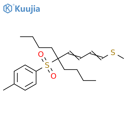 Benzene,1-[[1,1-dibutyl-5-(methylthio)-2,4-pentadienyl]sulfonyl]-4-methyl- structure