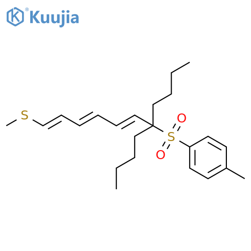 Benzene,1-[[1,1-dibutyl-7-(methylthio)-2,4,6-heptatrienyl]sulfonyl]-4-methyl- structure