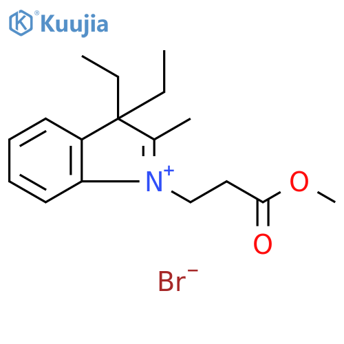 3H-Indolium, 3,3-diethyl-1-(3-methoxy-3-oxopropyl)-2-methyl-, bromide structure
