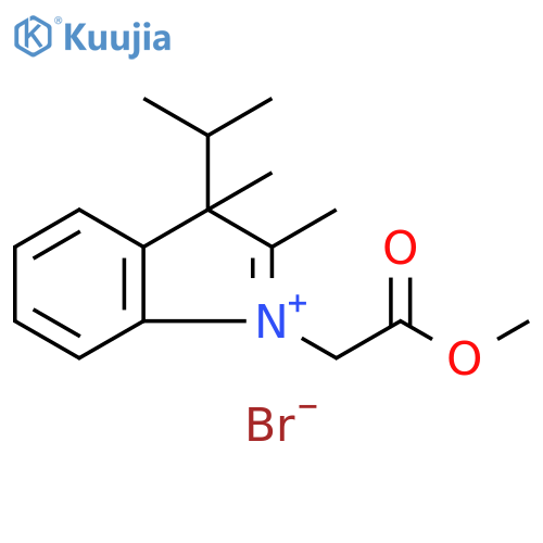 3H-Indolium, 1-(2-methoxy-2-oxoethyl)-2,3-dimethyl-3-(1-methylethyl)-,bromide structure