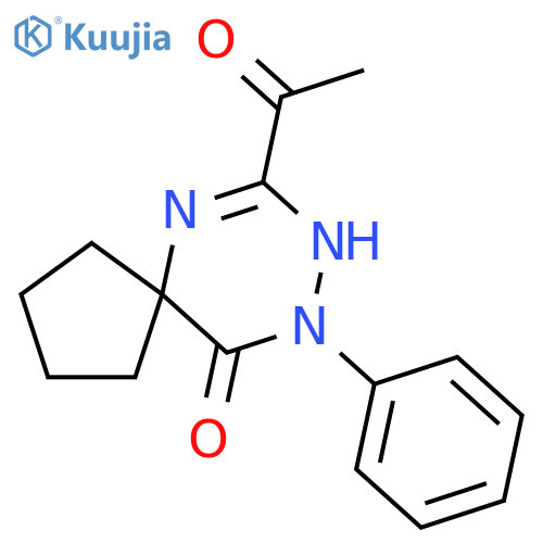 6,8,9-Triazaspiro[4.5]dec-6-en-10-one, 7-acetyl-9-phenyl- structure