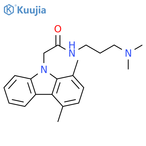 9H-Carbazole-9-acetamide, N-[3-(dimethylamino)propyl]-1,4-dimethyl- structure
