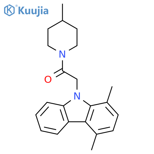 Piperidine, 1-[(1,4-dimethyl-9H-carbazol-9-yl)acetyl]-4-methyl- structure