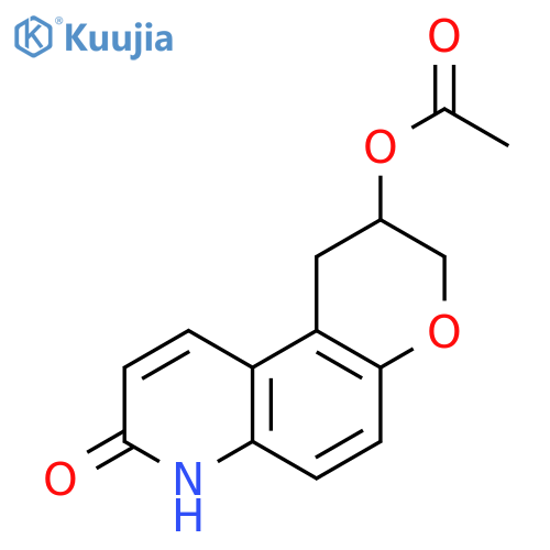 1H-Pyrano[3,2-f]quinolin-8(7H)-one, 2-(acetyloxy)-2,3-dihydro- structure