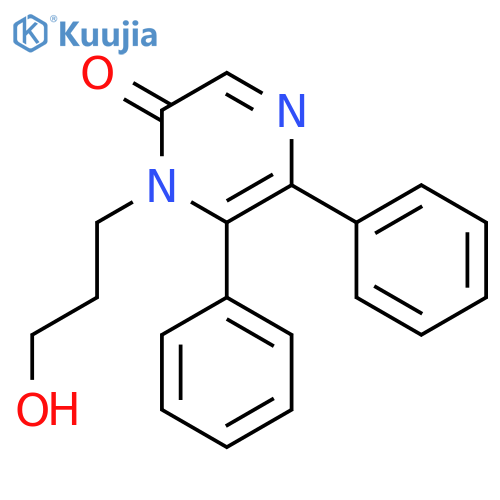 2(1H)-Pyrazinone, 1-(3-hydroxypropyl)-5,6-diphenyl- structure
