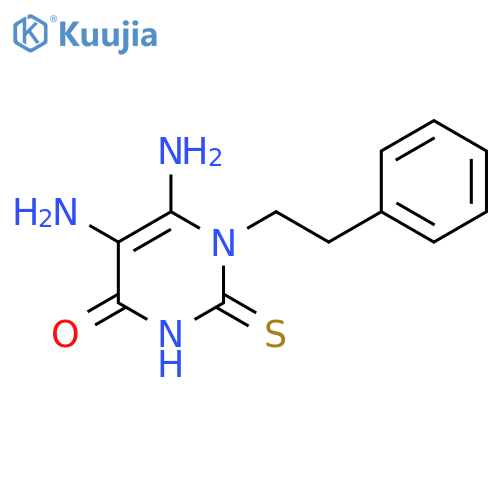 4(1H)-Pyrimidinone,5,6-diamino-2,3-dihydro-1-(2-phenylethyl)-2-thioxo- structure