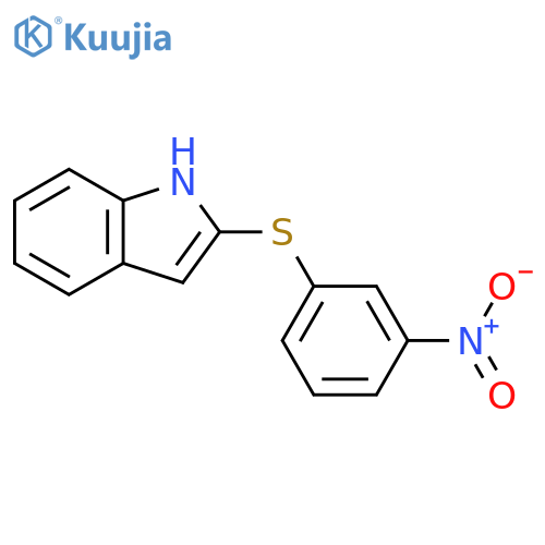 1H-Indole, 2-[(3-nitrophenyl)thio]- structure