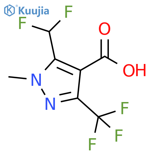 5-(difluoromethyl)-1-methyl-3-(trifluoromethyl)-1H-pyrazole-4-carboxylic acid structure