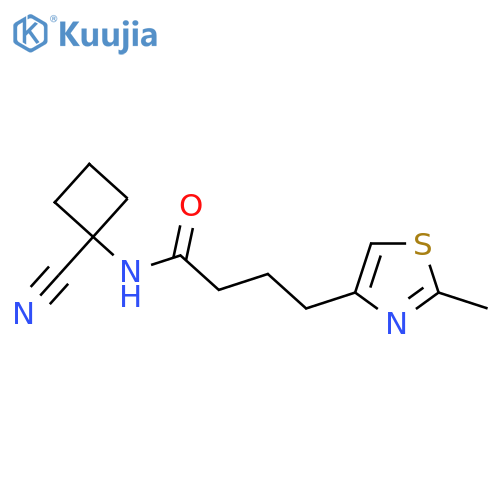N-(1-cyanocyclobutyl)-4-(2-methyl-1,3-thiazol-4-yl)butanamide structure