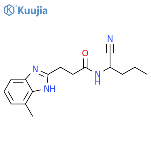 1H-Benzimidazole-2-propanamide, N-(1-cyanobutyl)-7-methyl- structure