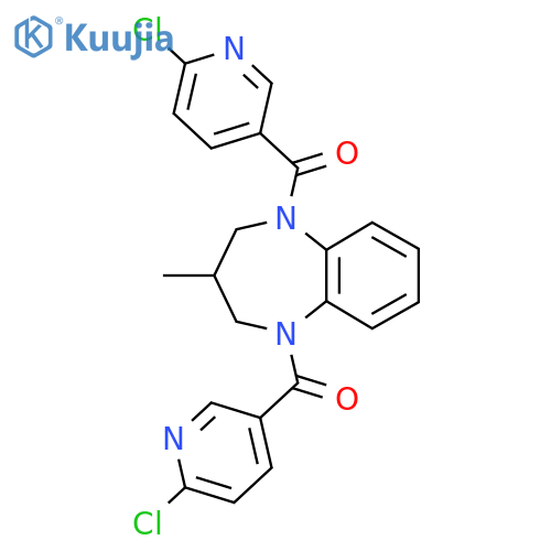 1,5-bis(6-chloropyridine-3-carbonyl)-3-methyl-2,3,4,5-tetrahydro-1H-1,5-benzodiazepine structure