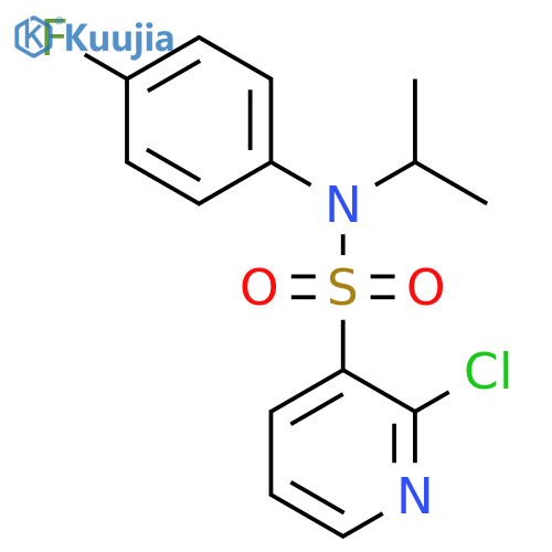 2-chloro-N-(4-fluorophenyl)-N-(propan-2-yl)pyridine-3-sulfonamide structure