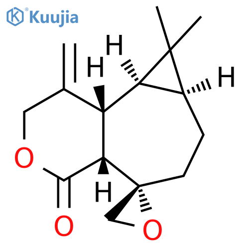 Spiro[5H-cyclopropa[3,4]cyclohepta[1,2-c]pyran-5,2'-oxiran]-4(4aH)-one, octahydro-8,8-dimethyl-1-methylene-, (2'S,4aR,7aS,8aS,8bR)- (9CI) structure