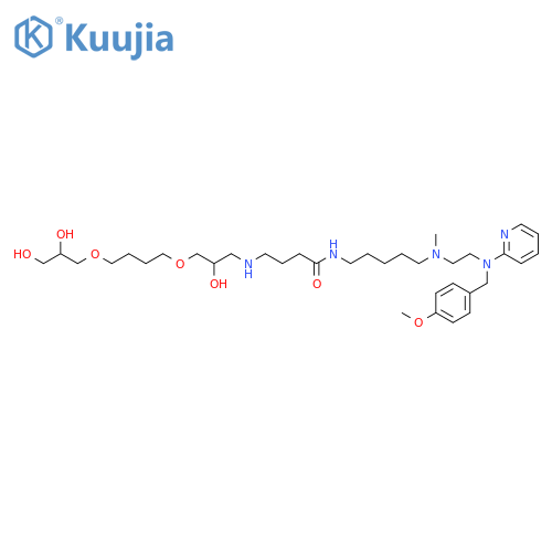 Butanamide,4-[[3-[4-(2,3-dihydroxypropoxy)butoxy]-2-hydroxypropyl]amino]-N-[5-[[2-[[(4-methoxyphenyl)methyl]-2-pyridinylamino]ethyl]methylamino]pentyl]- structure