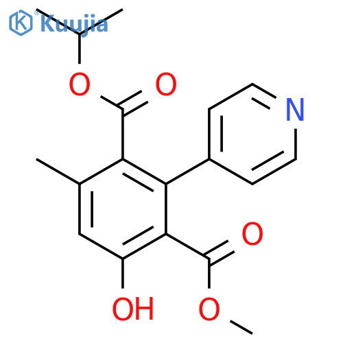 1,3-Benzenedicarboxylic acid, 4-hydroxy-6-methyl-2-(4-pyridinyl)-,3-methyl 1-(1-methylethyl) ester structure
