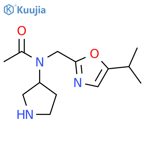 N-{[5-(propan-2-yl)-1,3-oxazol-2-yl]methyl}-N-(pyrrolidin-3-yl)acetamide structure