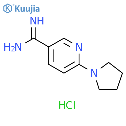 6-pyrrolidin-1-ylpyridine-3-carboxamidine;dihydrochloride structure