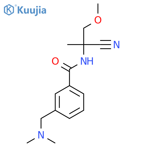 N-(1-cyano-2-methoxy-1-methylethyl)-3-(dimethylamino)methylbenzamide structure