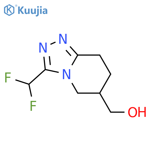 3-(difluoromethyl)-5H,6H,7H,8H-1,2,4triazolo4,3-apyridin-6-ylmethanol structure
