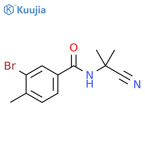3-Bromo-N-(1-cyano-1-methylethyl)-4-methylbenzamide structure