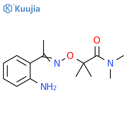 Propanamide,2-[[[1-(2-aminophenyl)ethylidene]amino]oxy]-N,N,2-trimethyl- structure