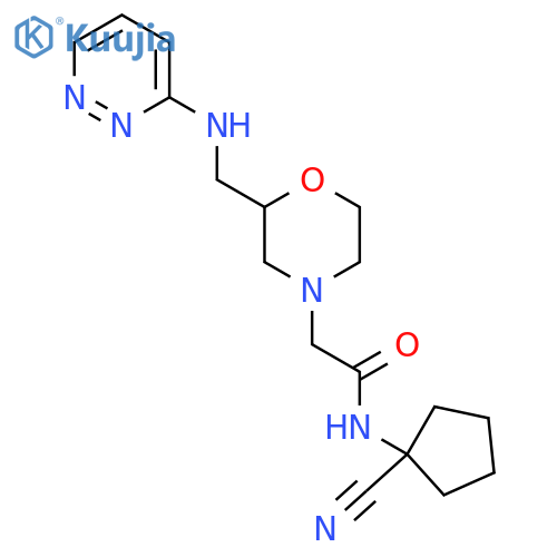 N-(1-cyanocyclopentyl)-2-(2-{[(pyridazin-3-yl)amino]methyl}morpholin-4-yl)acetamide structure