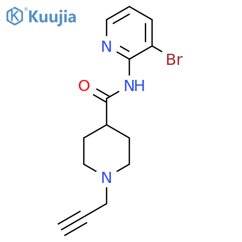 N-(3-bromopyridin-2-yl)-1-(prop-2-yn-1-yl)piperidine-4-carboxamide structure