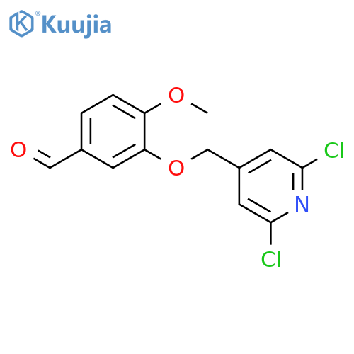 3-(2,6-dichloropyridin-4-yl)methoxy-4-methoxybenzaldehyde structure