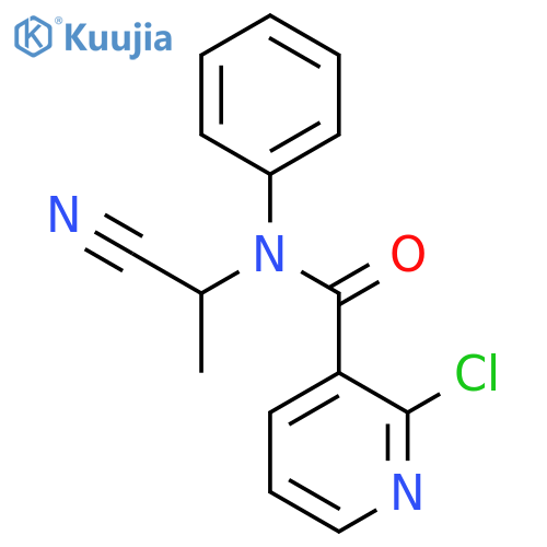 2-chloro-N-(1-cyanoethyl)-N-phenylpyridine-3-carboxamide structure