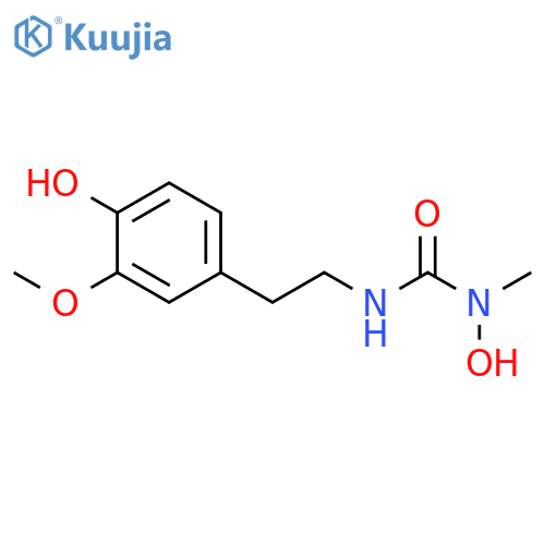 Urea, N-hydroxy-N'-[2-(4-hydroxy-3-methoxyphenyl)ethyl]-N-methyl- structure