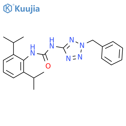 Urea,N-[2,6-bis(1-methylethyl)phenyl]-N'-[2-(phenylmethyl)-2H-tetrazol-5-yl]- structure